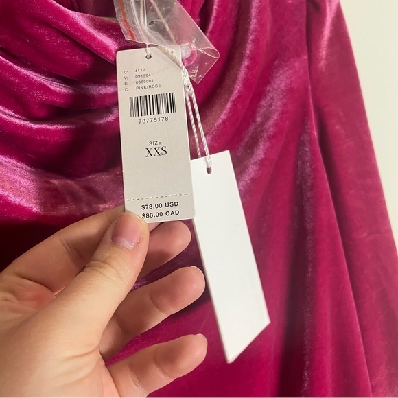 Anthropologie BTFL-life Velvet Pullover NWT Pink/Rose XXS NWT - Picture 7 of 11